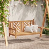 vidaXL Gugalna klop Drugo Rjava 114 x 60 x 64 cm Trden tikov les Cene