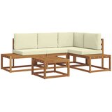  Set vanjskih sofa s jastukom 5 Komad Prirodna i krem | shoptok.hr