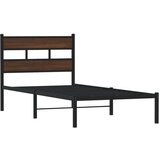  Okvir kreveta bez madraca s uzglavljem boja hrasta 107x203 cm | shoptok.hr