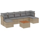  8-dijelni set vrtnih sofa s jastucima bež od poliratana | shoptok.hr