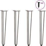  Ukosne noge za konzolne stoliće za konzolni stol 4 kom. Prirodni čelik 72 cm Puni čelik | shoptok.hr