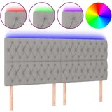 The Living Store led posteljno vzglavje svetlo sivo 180x7x118/128 cm blago - led vzglavje, (21418906) | Shoptok.si