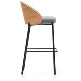 Kave Home Siva/u prirodnoj boji barska stolica (visine sjedala 77 cm) Eamy – | shoptok.hr