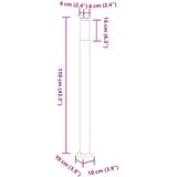  Stupić za svjetlo 110 cm Crna IP44 | shoptok.hr