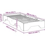  posteljni okvir brez vzmetnice ga je mogoče zlagati 100x200 cm, (21791479) | Shoptok.si