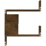 Kutna zidna polica dimljeni hrast 40x40x50 cm konstruirano drvo | shoptok.hr