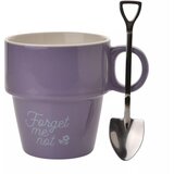Widdop & Co. Country Living - Šolja sa kašičicom - Country Living, Forget Me Not, Purple u