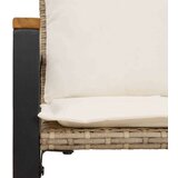  Klupa s jastukom Bež i krem bijela 115 x 65 x 72 cm Ratan | shoptok.hr