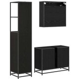 vidaXL set namještaja za kupaonicu 3 pcs crni hrast 80 x 33 x 60 cm | shoptok.hr