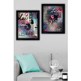 Wallity SYC7436502415425 multicolor decorative framed painting (2 pieces) Cene