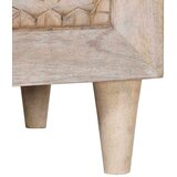 vidaXL Nočna omarica s predalom Bež 50 x 33 x 60 cm trden mangov les | Shoptok.si