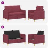  Set sofe s pohranom 2 pcs Vinska crvena Poliester | Eponuda.com