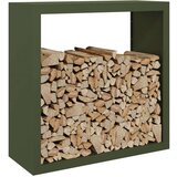  Stalak za drva za ogrjev zeleni 100x40x100 cm čelični | shoptok.hr