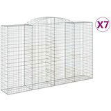  Obokane gabion košare 7 kosov 300x50x180/200cm pocinkano železo, (21000324) | Shoptok.si