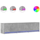 Maison Chic TV omarica - TV stojalo - Televizijska omarica z LED betonsko siva 165x34x40 cm inženirski les, (21701881) | Shoptok.si