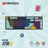  Tastatura mehanicka Gaming Fantech MK890 RGB Atom 96 navy (RED switch) Cene