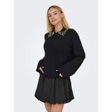 JDY Pulover 'AUBRAY' črna / biserno bela | Shoptok.si