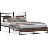 vidaXL Posteljni okvir brez vzmetnice hrast 140x190 cm inženirski les | Shoptok.si