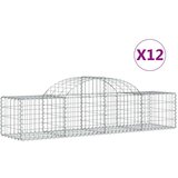  Obokane gabion košare 12 kosov 200x50x40/60 cm pocinkano železo, (20757904) | Shoptok.si