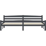  Okvir za krevet od masivne borovine tamnosivi 200 x 200 cm | Eponuda.com
