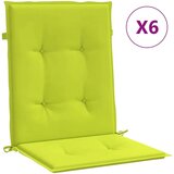vidaXL Jastuci za vrtne stolice 6 kom svjetlozeleni 100x50x3cm tkanina cijene