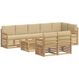  Set vanjskih sofa 8 pcs Bijela i bež 59 x 59 x 37 cm Poliester | Eponuda.ba