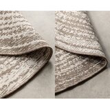 Elle Decoration Rjava/kremno bela okrogla zunanja preproga ø 140 cm Gemini – | Shoptok.si