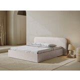 Micadoni Bijeli tapecirani bračni krevet s prostorom za odlaganje s podnicom 140x200 cm Elizabeth – | shoptok.hr