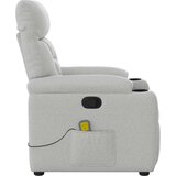 vidaXL Masažni naslonjač - Masažna fotelja Oblačno siva tkanina - Oblačnosiva 1 Ručno guranje unatrag Da | shoptok.hr