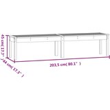  Vrtna klupa s 2 sjedala 203,5 x 44 x 45 cm od masivne duglazije | shoptok.hr
