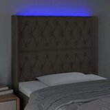  Uzglavlje smeđesivo 103 x 16 x 118/128 cm od tkanine | shoptok.hr