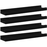  Zidne police 4 kom crne 40 x 9 x 3 cm | shoptok.hr