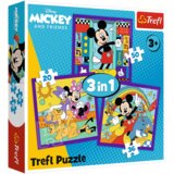  3 u 1 (20, 36, 50 dijelova) – Mickey Mouse i njegova vesela ekipa – Mickey Mouse i prijatelji – Trefl 34894 | shoptok.hr