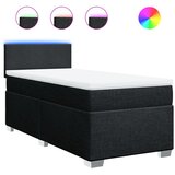 Krevet s oprugama i madracem crni 90x200 cm od tkanine | shoptok.hr