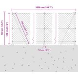  Zavareno žičano ogradno mreža s betonskom podlogom 10 x 1,2 m | Eponuda.com