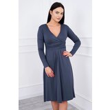 Nn Dress cut under the bust, long sleeve grafit Cene