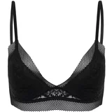 Trendyol Black Lace Mesh Detail Wireless Covered Bustier Knitted Bra