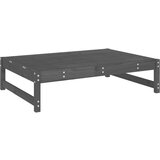  Vrtni stolček za noge siv 120x80 cm trdna borovina | Shoptok.si