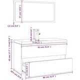  Set kupaonskog namještaja boja hrasta konstruirano drvo | shoptok.hr