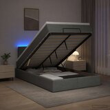  Krevet od pjene s madracem i LED-om Tamnosiva 120 x 200 cm | shoptok.hr