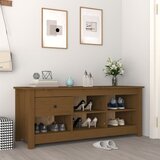 vidaXL Ormarić za cipele boja meda 110x38x45,5 cm od masivne borovine Cijene
