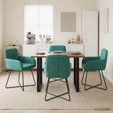 vidaXL Trpezarijske stolice 4 pcs Baršun Tirkizna 59 x 56,5 x 86 cm | shoptok.hr