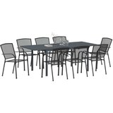  Vrtni set za objed 9 pcs Antracit Čelik | shoptok.hr