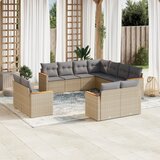  11-dijelni set vrtnih sofa od poliratana s jastucima bež | shoptok.hr