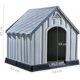 Kućica za pse siva 92 x 87 x 91 cm plastična | shoptok.hr