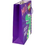 Purple Dinosaur Paper Gift Bag 41.5cm x 30cm x 12cm | shoptok.hr