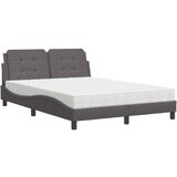  Krevet s madracem Zadar sivi 140x200 cm od umjetne kože | shoptok.hr