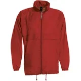 VJETROVKA S KAPULJAČOM ZIP UNISEX B&C SIROCCO CRVENA XL