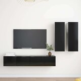  4-dijelni set TV ormarića od iverice crni | shoptok.hr