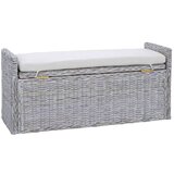  Klupa za pohranu Bijelo pranje 110 x 40 x 50 cm Ratan | shoptok.hr